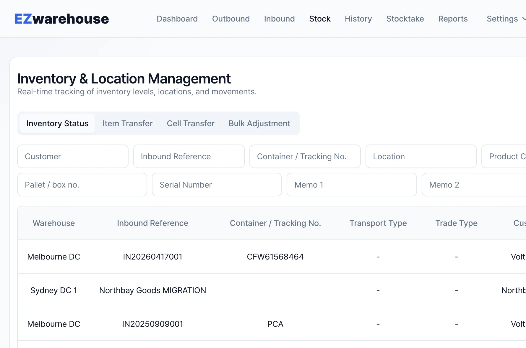 Real-time Inventory Tracking